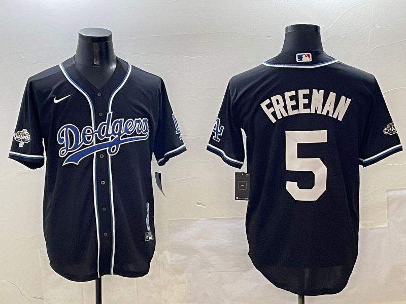 Men Los Angeles Dodgers #5 Freeman Black Fashion Game 2025 Nike MLB Jersey style 306->los angeles dodgers->MLB Jersey